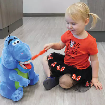 Horn Lake Patient Learning About Dental Health